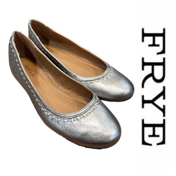 Frye Shoes - Frye & co Metallic Ballet Flats Shoes Toshia